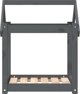 vidaXL vidaXL Legowisko dla psa, szare, 61x50x70 cm, lite drewno sosnowe
