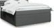 vidaXL Κρεβάτι Continental με στρώμα, σκούρο γκρι ύφασμα 180x200 εκ.