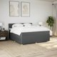 vidaXL Κρεβάτι Continental με στρώμα, σκούρο γκρι ύφασμα 180x200 εκ.