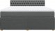 vidaXL Κρεβάτι Continental με στρώμα, σκούρο γκρι ύφασμα 180x200 εκ.