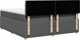 vidaXL Κρεβάτι Continental με στρώμα, σκούρο γκρι ύφασμα 180x200 εκ.