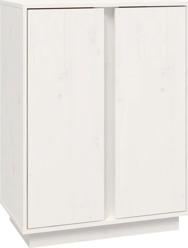 vidaXL Szafka, biala, 60x35x80 cm, lite drewno sosnowe