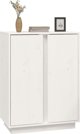 vidaXL Szafka, biala, 60x35x80 cm, lite drewno sosnowe