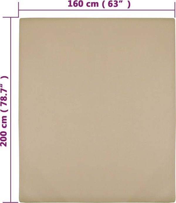 vidaXL Σεντόνι, τυφ, 160x200 εκ., από βαμβακερό τζέρσεϊ