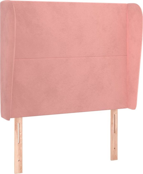 vidaXL Zaglohek uszak, roz, 93x23x118/128 cm, aksamit
