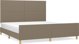 vidaXL Κρεβατοκαμαρα με Ταμπλό, Χρώμα Taupe, 160x200 εκ, Υφασμάτινη