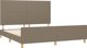 vidaXL Κρεβατοκαμαρα με Ταμπλό, Χρώμα Taupe, 160x200 εκ, Υφασμάτινη