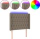 vidaXL Κεφαλάρι Κρεβατιού με LED Taupe 103x16x118/128 cm Ύφασμα