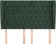 vidaXL Κεφαλάρι uszak, σκούρο πράσινο, 147x23x118/128 εκ., βελούδινο