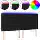 vidaXL Κεφαλάρι για κρεβάτι με LED μαύρο 160x5x118/128 εκ ύφασμα