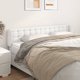 vidaXL Προσκέφαλο uszak, λευκό, 203x23x78/88 εκ, συνθετικό δέρμα