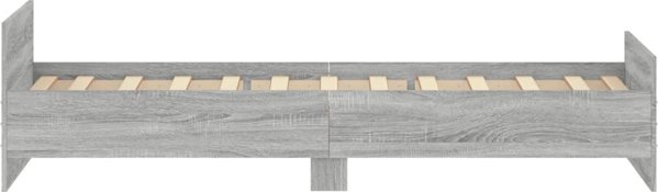 vidaXL Κορμός κρεβατιού, γκρίζο δρυς σονόμα, 100x200 cm υλικό ξύλου