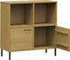 vidaXL Ράφι OSLO, Μεταλλικά Πόδια, Καφέ, 90x35x90,5 cm, Ξύλο