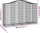 vidaXL Kosze gabionowe, 25 τεμ., 200x50x120/140 εκ, γαλβανισμένο σίδερο