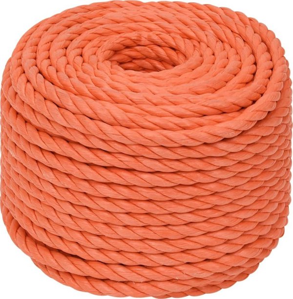 vidaXL Σχοινί εργασίας, πορτοκαλί, 24 χλστ, 100 μ, πολυπροπυλένιο