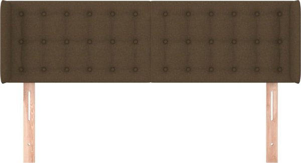 vidaXL Zaglowek uszak, ciemnobrazowy, 147x16x78/88 cm, tkanina