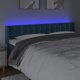 vidaXL Κεφαλάρι κρεβατιού με LED, βελούδινο σκούρο μπλε, 183x16x78/88 cm