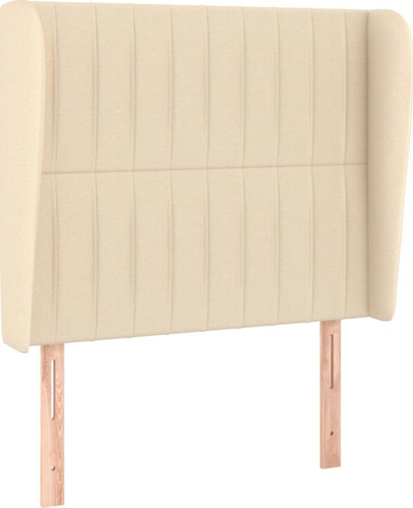 vidaXL Υποστύλωμα Κεφαλής Uszak, Κρεμ, 83x23x118/128 εκ, Υφασμάτινο