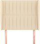 vidaXL Υποστύλωμα Κεφαλής Uszak, Κρεμ, 83x23x118/128 εκ, Υφασμάτινο