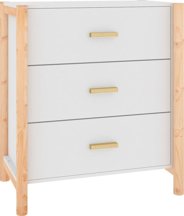 vidaXL Szafka λευκή 62x38x70 cm από ξύλινο υλικό