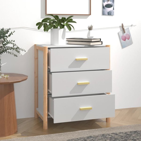 vidaXL Szafka λευκή 62x38x70 cm από ξύλινο υλικό