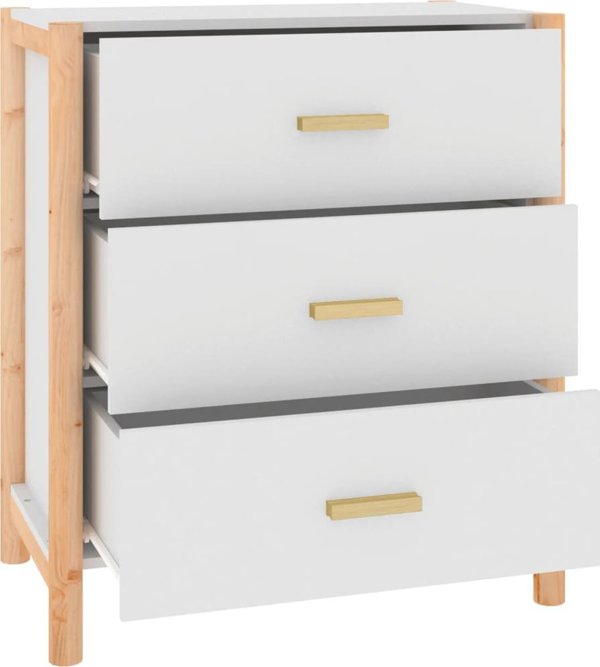 vidaXL Szafka λευκή 62x38x70 cm από ξύλινο υλικό