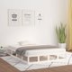 vidaXL Κρεβατοκάμαρα με πλαίσιο από μασίφ ξύλο, λευκή, 200x200 cm