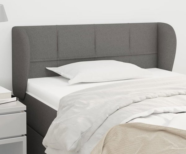 vidaXL Προσκέφαλο uszak, σκούρο γκρι, 103x23x78/88 εκ., υφασμάτινο