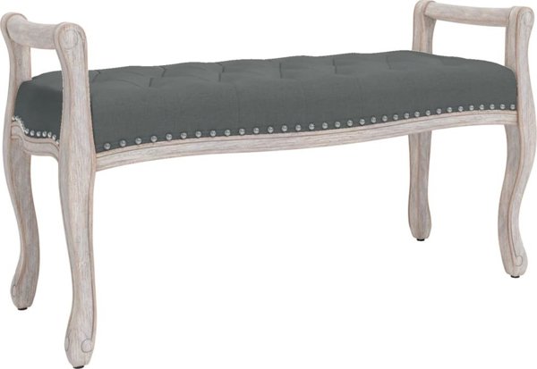 vidaXL Πάγκος υφασμάτινος, σκούρο γκρι, 110x45x60 εκ.