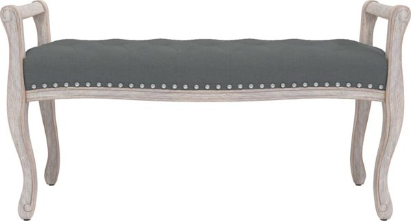 vidaXL Πάγκος υφασμάτινος, σκούρο γκρι, 110x45x60 εκ.