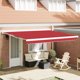 vidaXL Αυτόματη Ανασυρόμενη Τέντα 400x300 cm, Κόκκινη