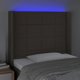 vidaXL Κεφαλάρι για κρεβάτι με LED, taupe, 83x16x118/128 cm, ύφασμα