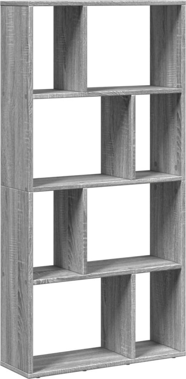vidaXL Ράφι βιβλίων, γκρι δρυς sonoma, 60x20x120 cm