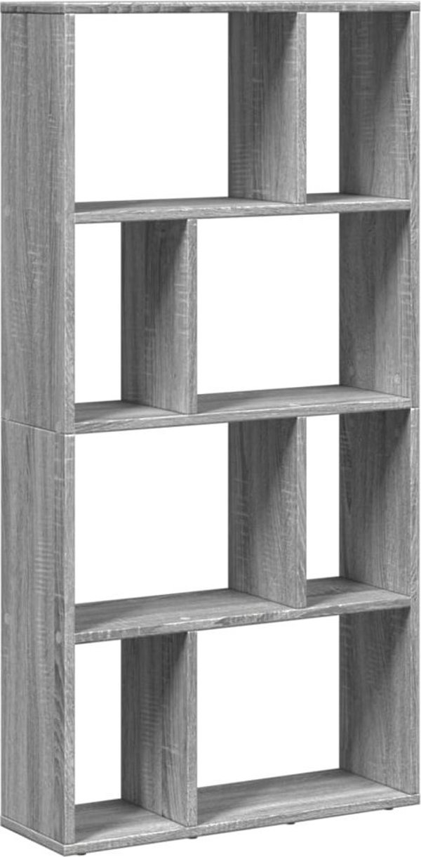 vidaXL Ράφι βιβλίων, γκρι δρυς sonoma, 60x20x120 cm