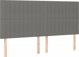 vidaXL Κεφαλάρι κρεβατιού LED, σκούρο γκρι, 200x5x118/128 εκ, ύφασμα