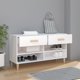 vidaXL Λευκό ντουλαπάκι παπουτσιών 102x35x55 cm από υλικό ξύλου