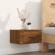 vidaXL Κρεμαστά κομοδίνα 2 τεμάχια καφέ δρυς 50x36x25 cm
