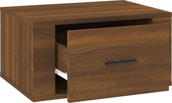 vidaXL Κρεμαστά κομοδίνα 2 τεμάχια καφέ δρυς 50x36x25 cm