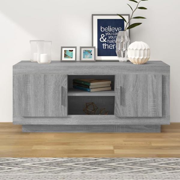 vidaXL Έπιπλο τηλεόρασης γκρι δρυς Sonoma 102x35x45 cm