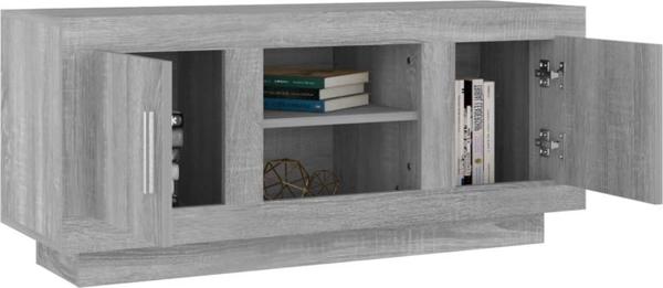 vidaXL Έπιπλο τηλεόρασης γκρι δρυς Sonoma 102x35x45 cm