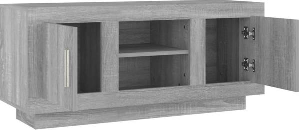 vidaXL Έπιπλο τηλεόρασης γκρι δρυς Sonoma 102x35x45 cm