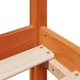 vidaXL Rama κρεβατιού χωρίς στρώμα, κερωμένο καφέ, 150x200 εκ, μασίφ πεύκο