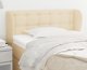 vidaXL Zaglowek uszak, κρεμ, 83x23x78/88 εκ, ύφασμα