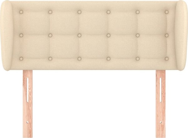 vidaXL Zaglowek uszak, κρεμ, 83x23x78/88 εκ, ύφασμα