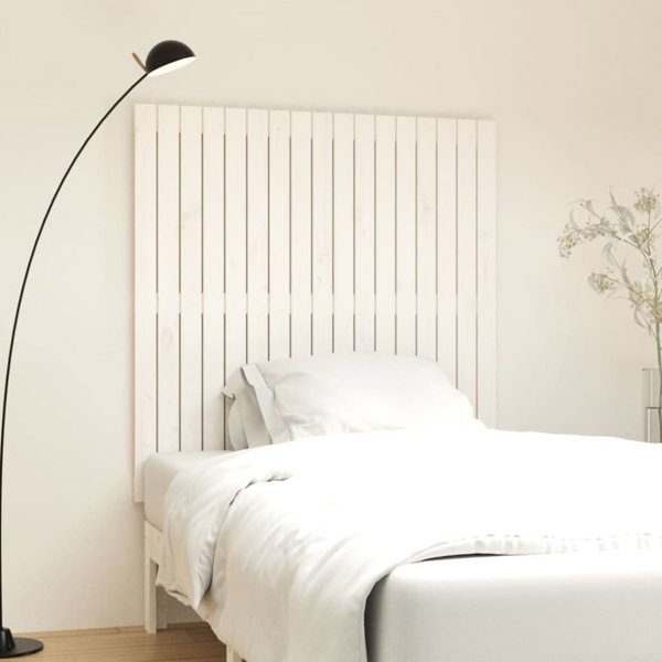 vidaXL Wezglowie lozka, biale, 108x3x110 cm, lite drewno sosnowe