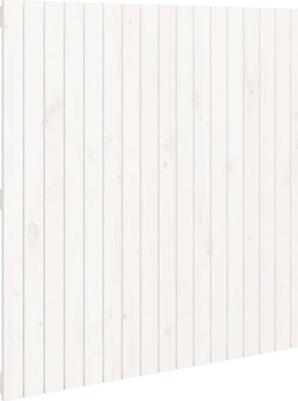 vidaXL Wezglowie lozka, biale, 108x3x110 cm, lite drewno sosnowe