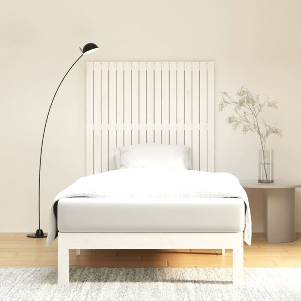 vidaXL Wezglowie lozka, biale, 108x3x110 cm, lite drewno sosnowe