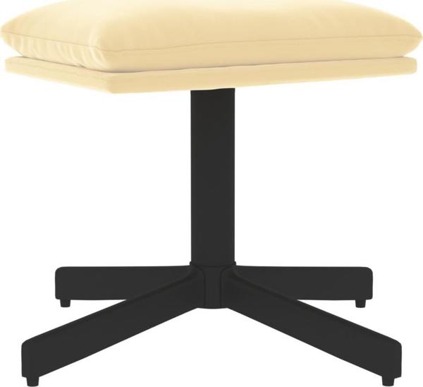 Υποπόδιο vidaXL, κρεμ, 60x60x39 cm, επενδυμένο με βελούδο