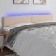 vidaXL Κεφαλάρι για κρεβάτι με LED, καπουτσίνο, 160x5x78/88 cm, οικολογικό δέρμα