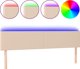 vidaXL Κεφαλάρι για κρεβάτι με LED, καπουτσίνο, 160x5x78/88 cm, οικολογικό δέρμα